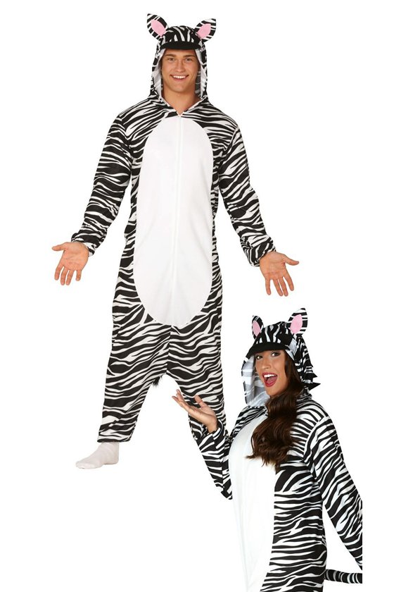 PYJAMA ZEBRA ADULT SIZE M 48 50