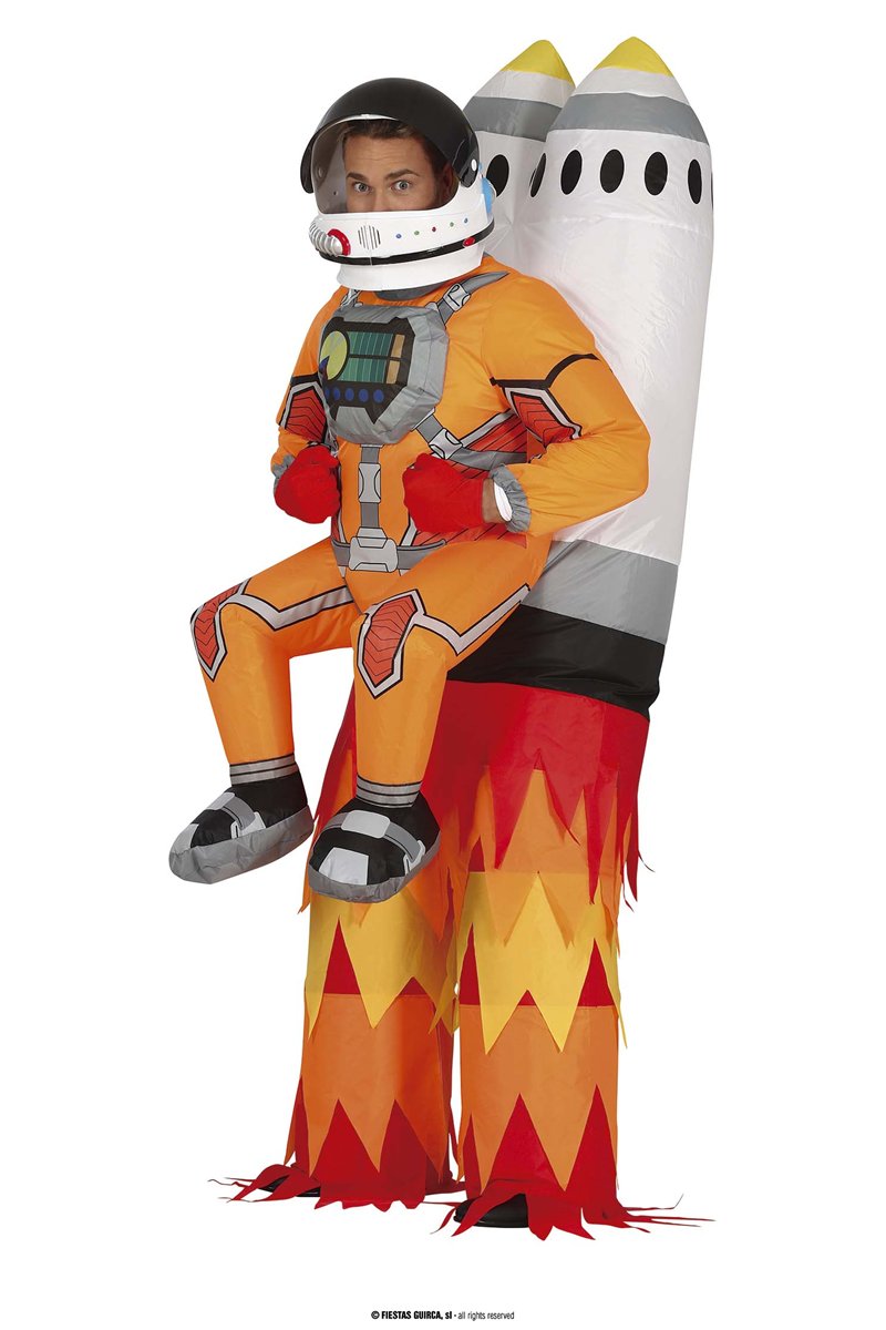 INFLATABLE ROCKET WITH ASTRONAUT COSTUME