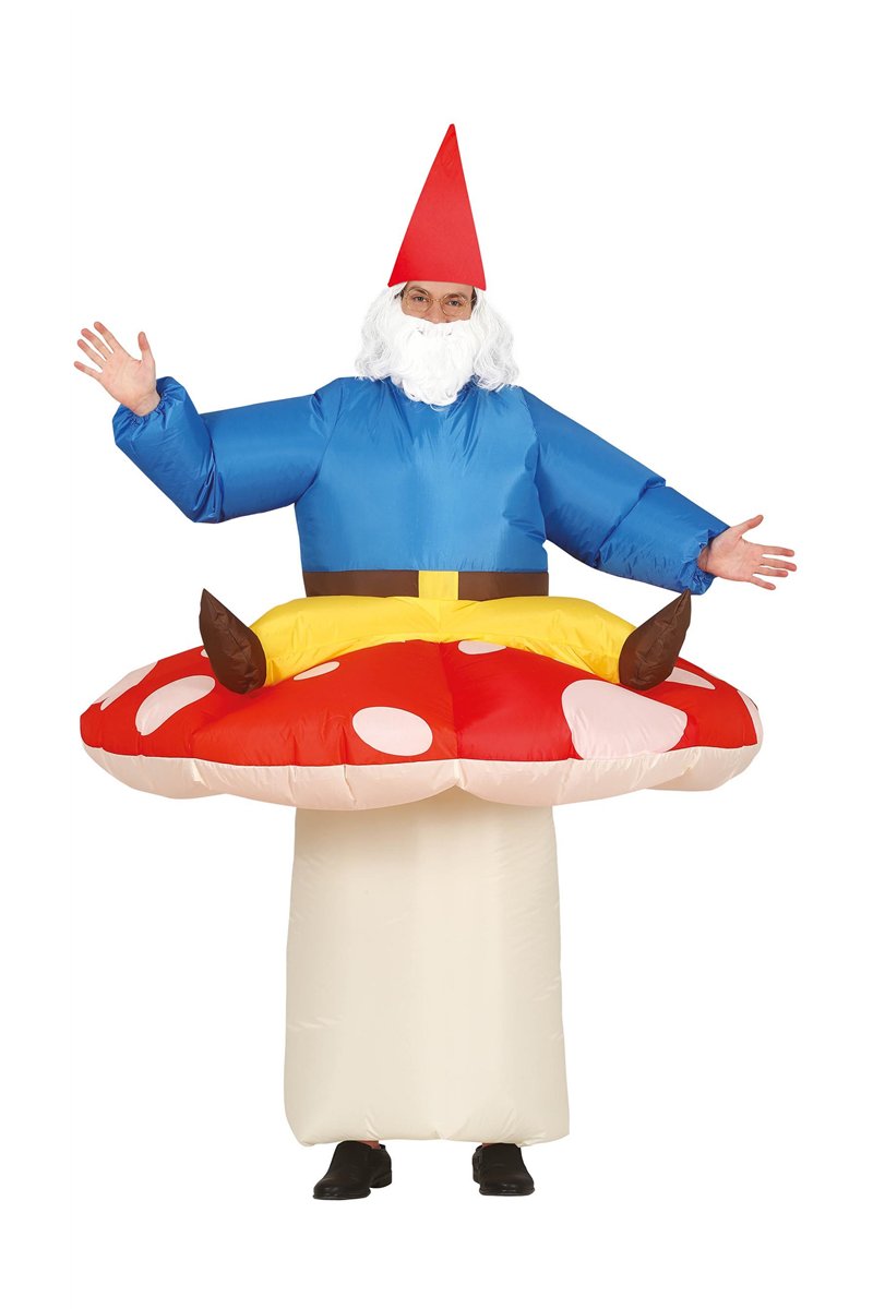 INFLATABLE MUSHROOM COSTUME WITH DWARF