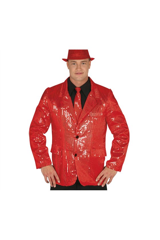SEQUIN JACKET RED ADULT SIZE M 48-50'.