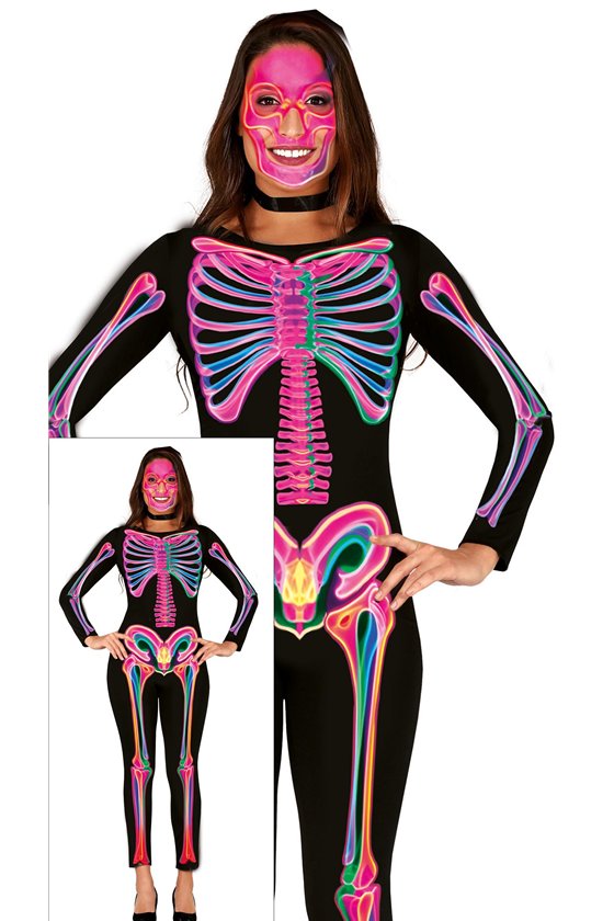 NEON SKELETON, ADULT, 38 - 40 (M)