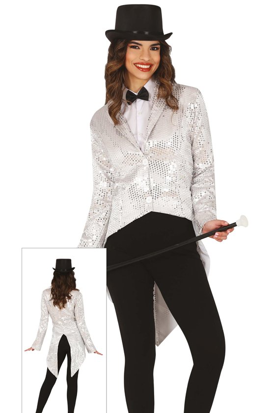 SEQUIN FRAC SILVER WOMAN SIZE L
