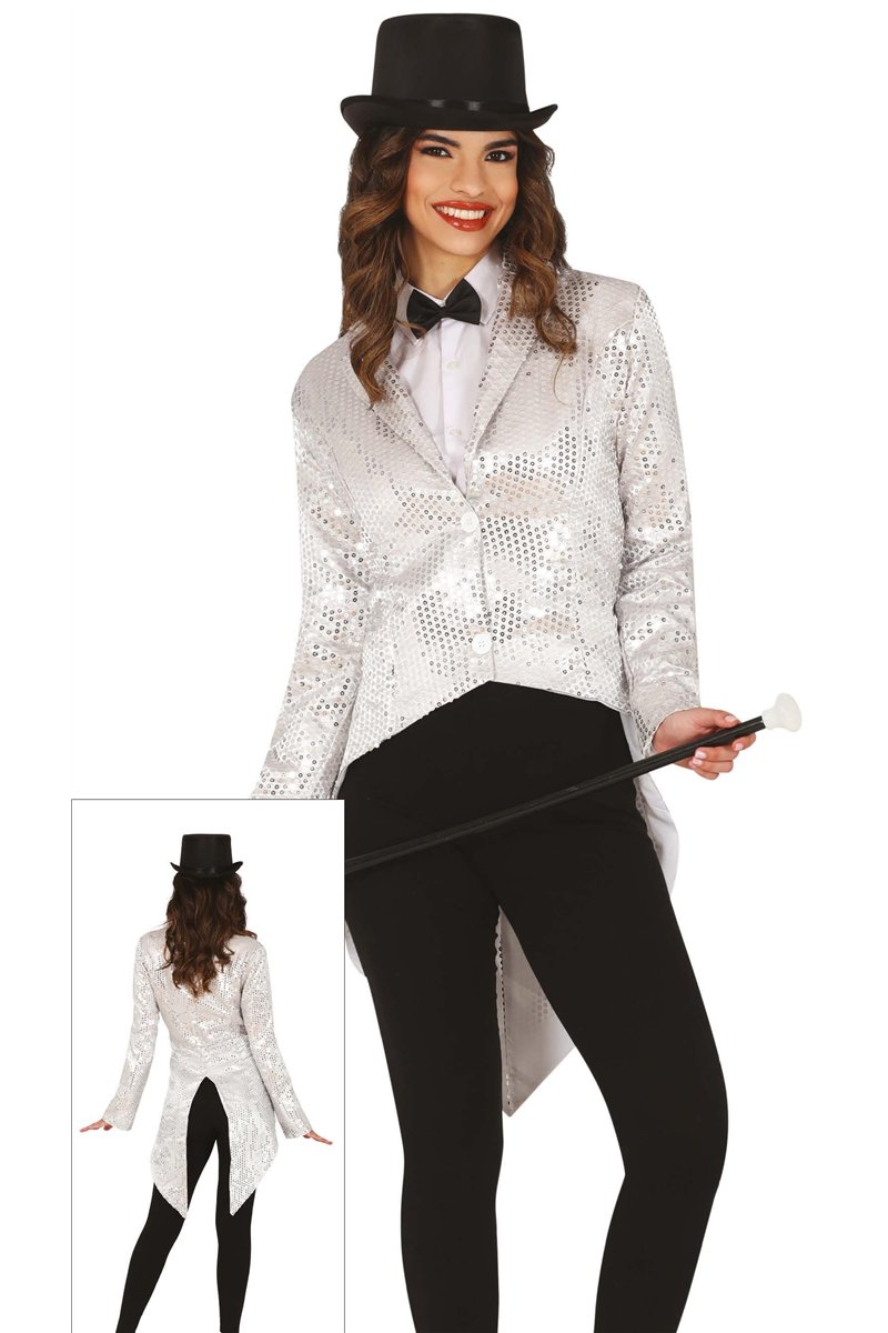 SEQUIN FRAC SILVER WOMAN SIZE L