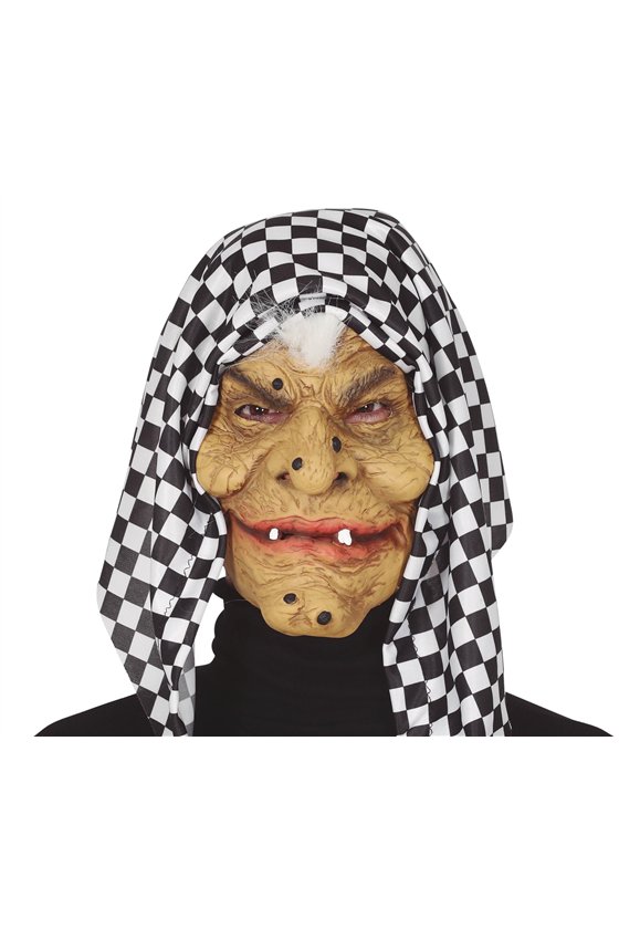 WITCH MASK WITH SCARF, LATEX