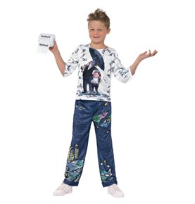 David Walliams Deluxe Billionaire Boy Costume, Blu