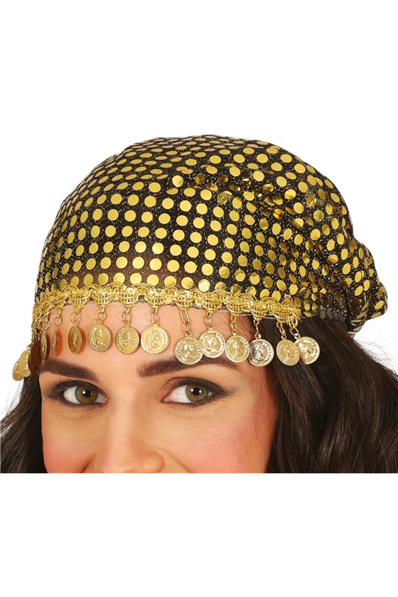 FORTUNE TELLER HEADSCARF WITH GOLD COINS, ADULTS