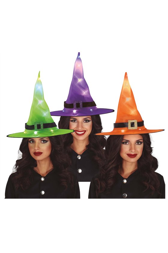 WITCH ASSORTED HATS WITH LIGHT
