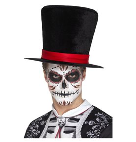 Day of the Dead Top Hat, Black2