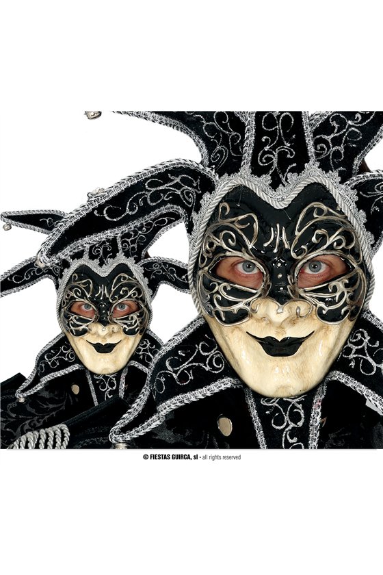 BLACK VENETIAN MASK