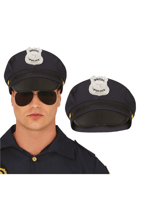 POLICE HAT, BLUE