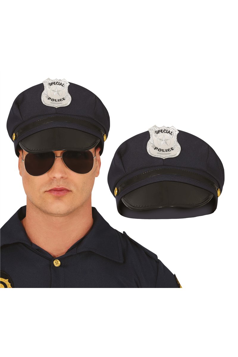 POLICE HAT, BLUE