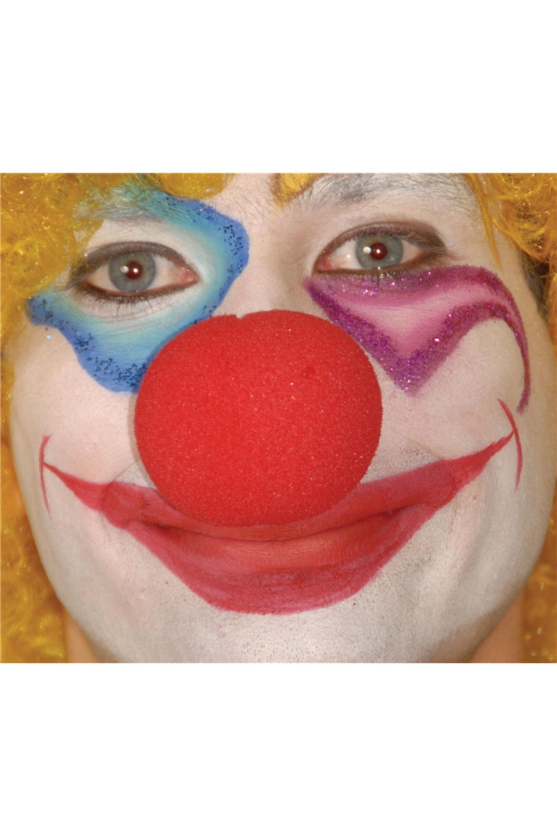 RED FOAM RUBBER CLOWN NOSE, 5 CM