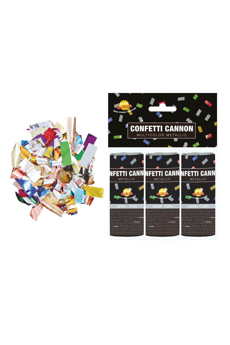 BAG OF 3 CANNONS 10.5 CMS MULTICOLOR