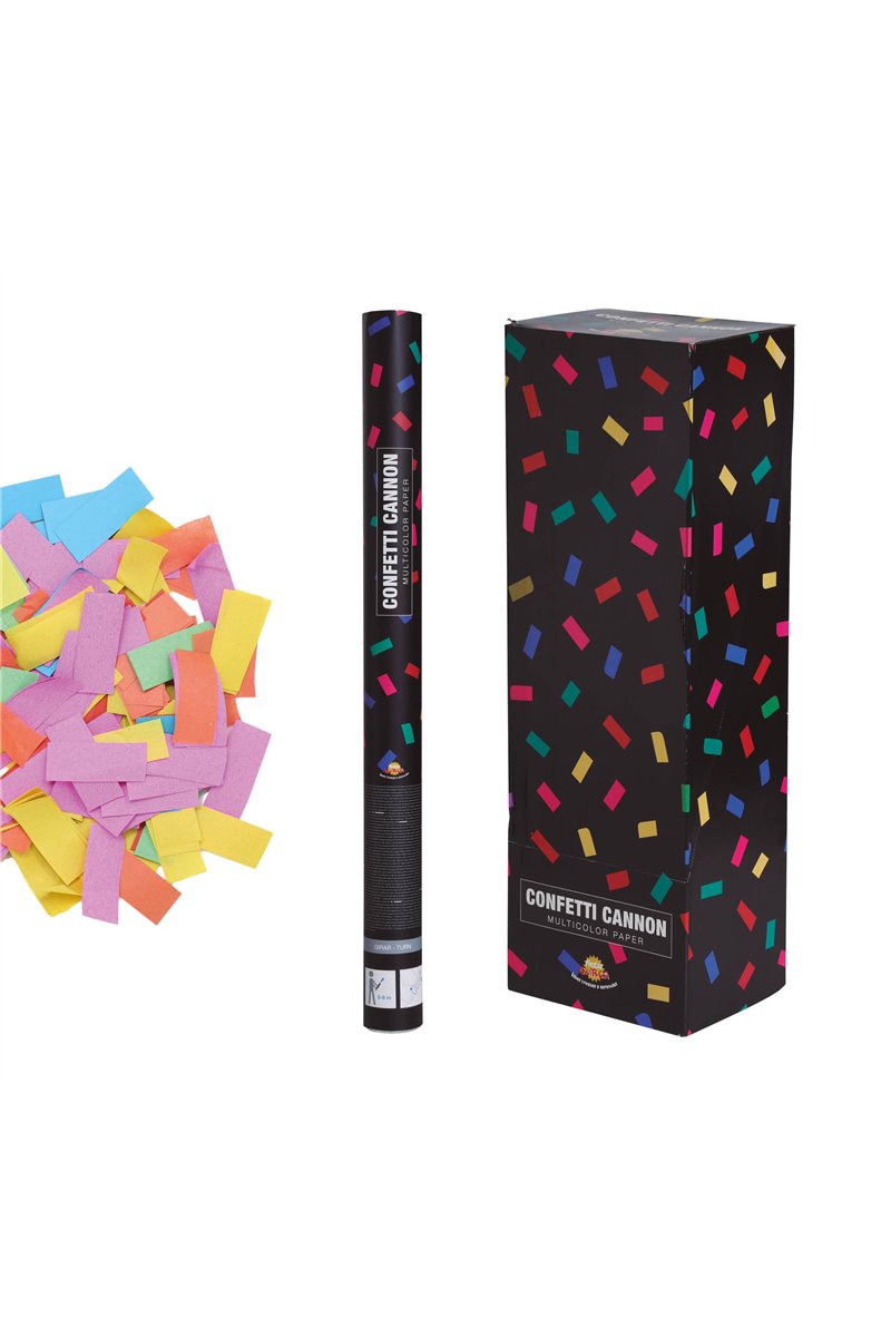 MULTICOLOR CONFETTI CANNON 60 CMS