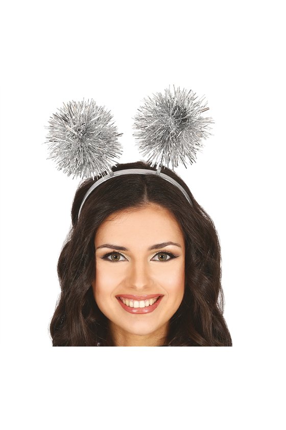 SILVER TINSEL HEADBANDS