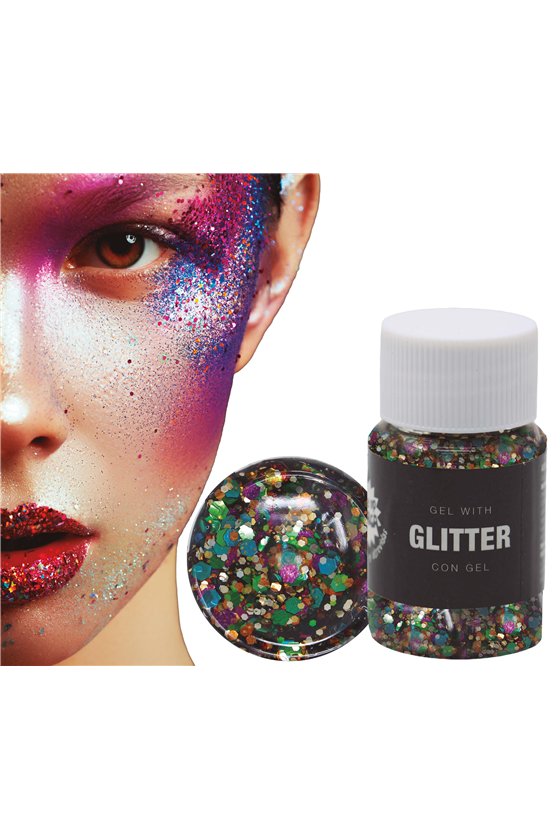 POT GLITTER-GEL MULTICOLOR, 20 GR