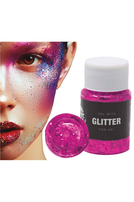 POT GLITTER-GEL FUXIA, 20 GR