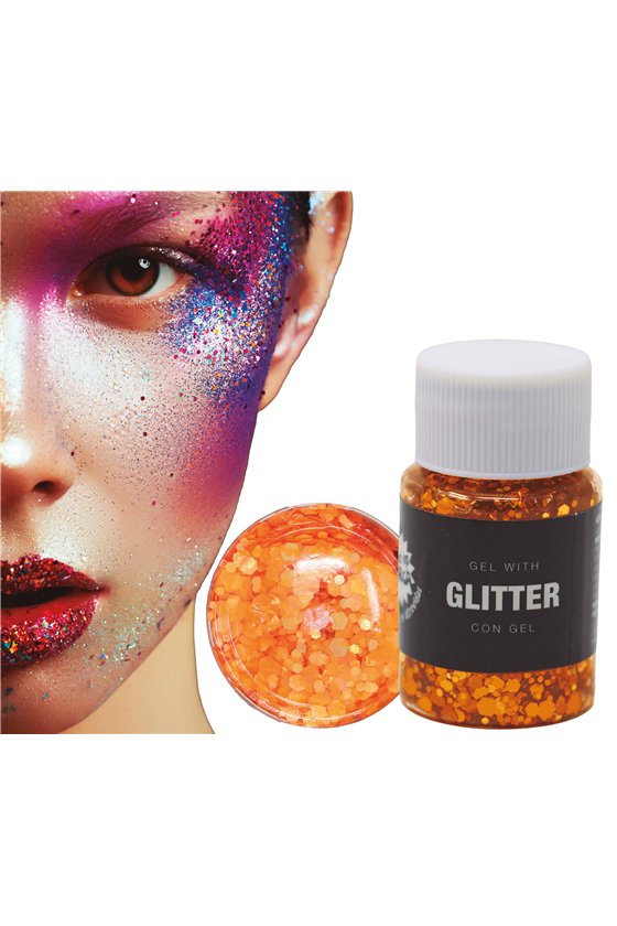 ORANGE GLITTER GEL 20 GR
