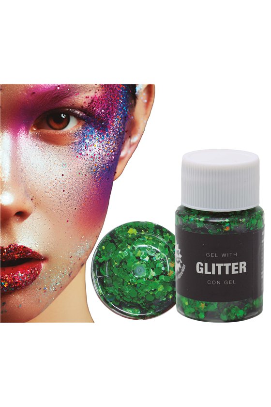 DARK GREEN GLITTER GEL 20 GR