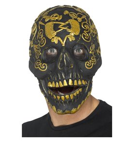 Deluxe Masquerade Skull Mask, Gold