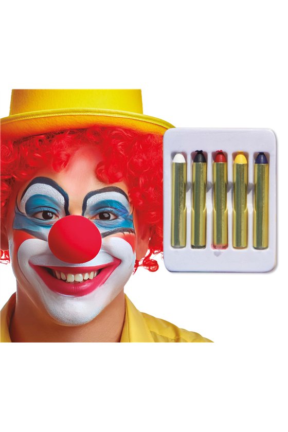BOX: 5 ASSORTED MAKE-UP STICKS,  1,9 GR