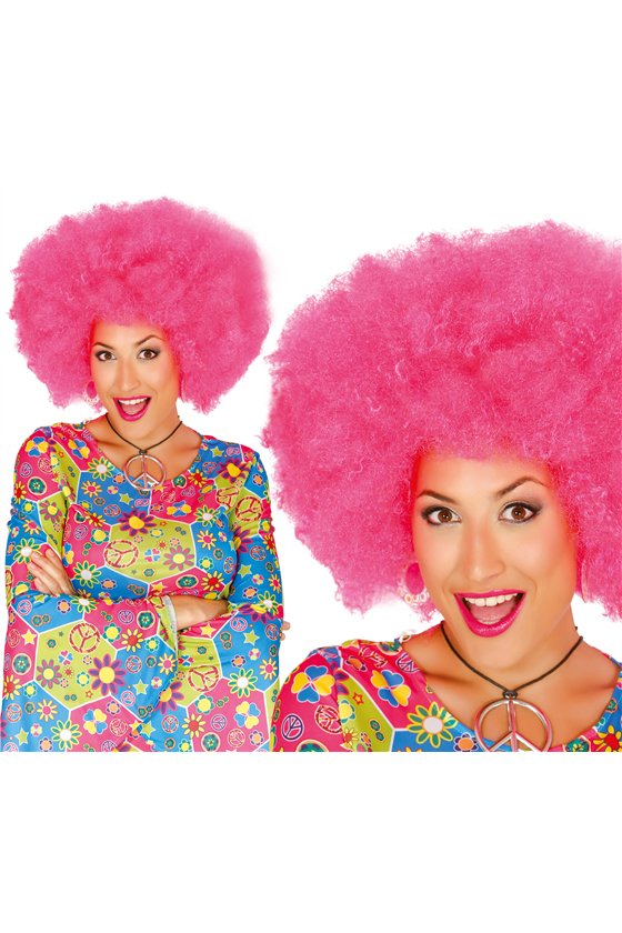 EXTRA PINK AFRO WIG
