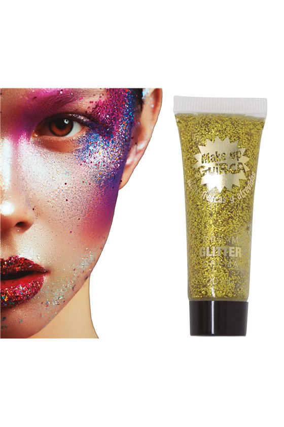 GLITTER MAKE-UP TUBE,  CREME 20ML, GOLD