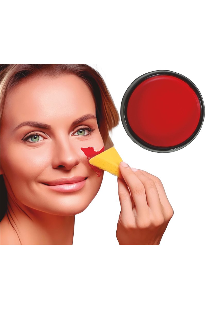 RED MAKEUP WITH SPONGE 9 GR