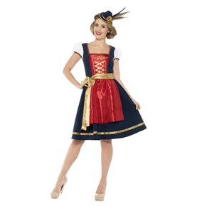 Deluxe Traditional Claudia Bavarian Costume, Red