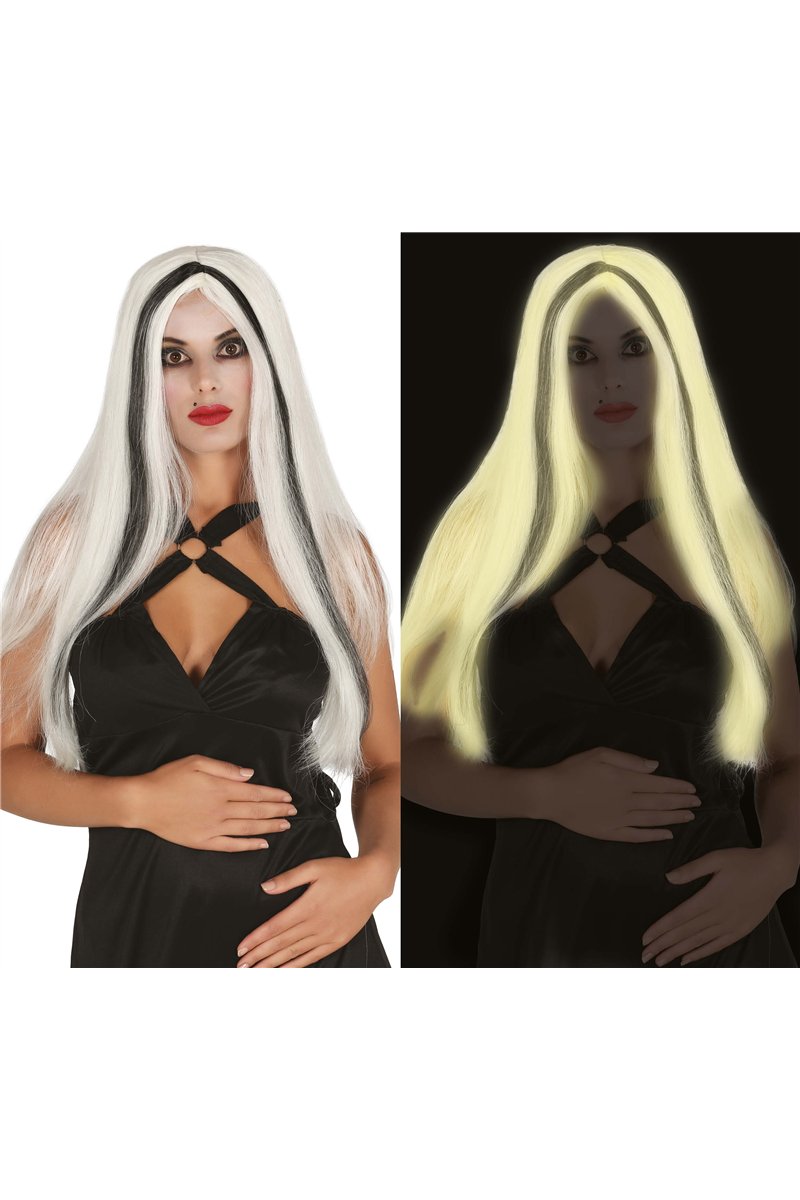 SHORT WIG "GLOW IN THE DARK" WITH STREAK