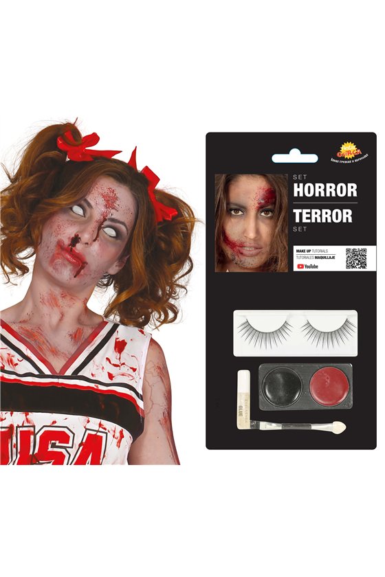 SET EYE MAKEUP BLACK/RED