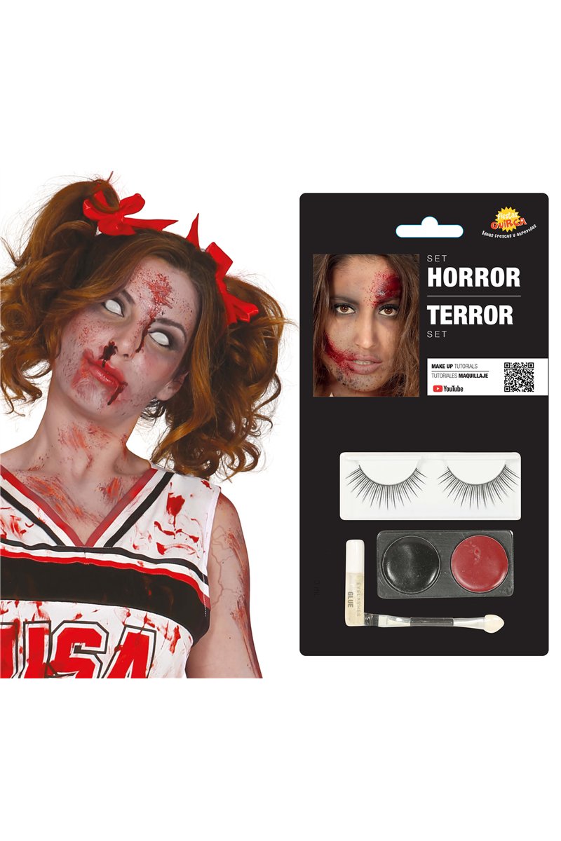 SET EYE MAKEUP BLACK/RED