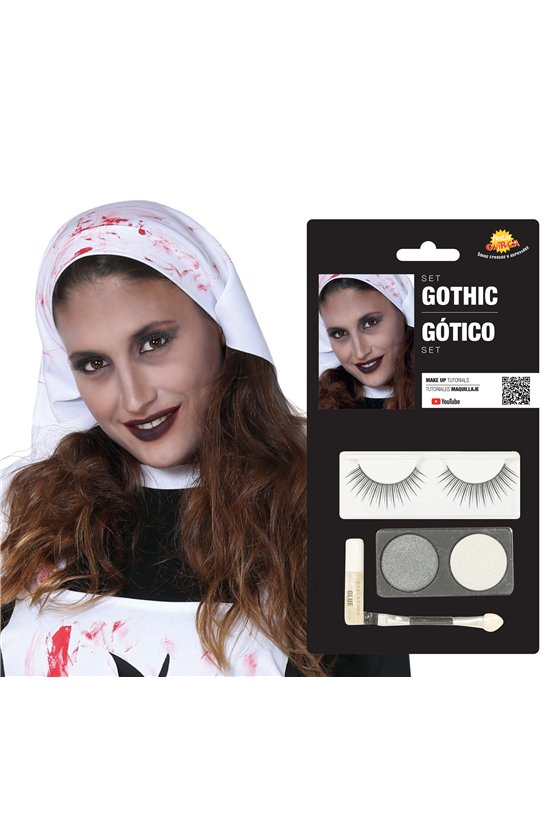 SET EYE MAKEUP SILVER/WHITE