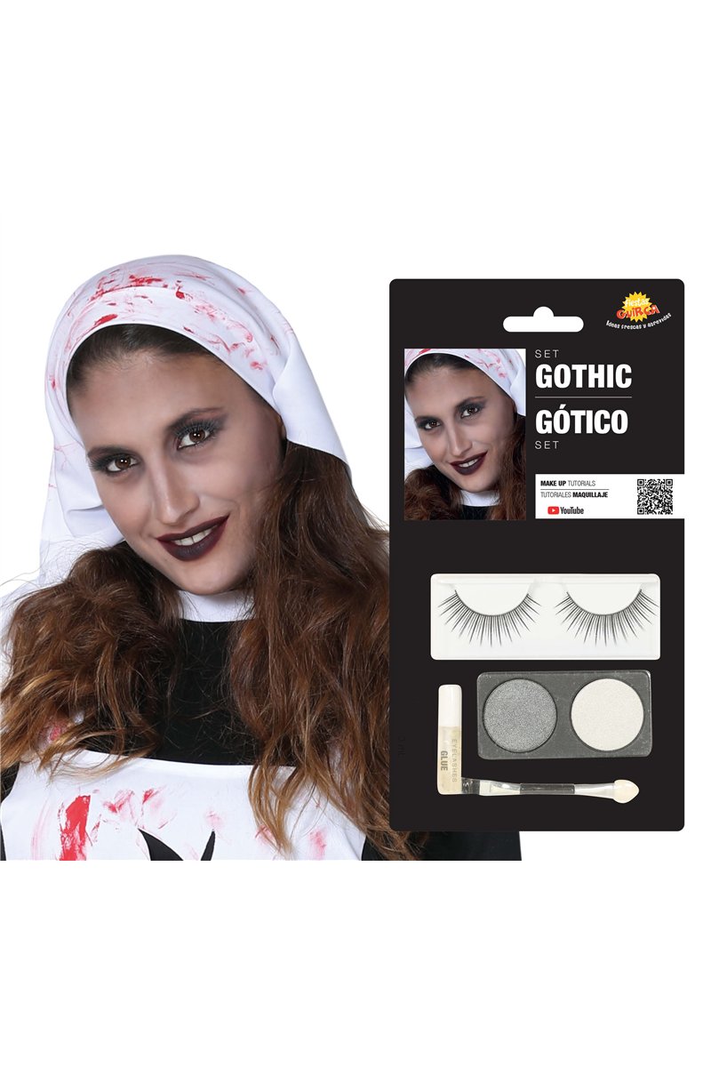 SET EYE MAKEUP SILVER/WHITE
