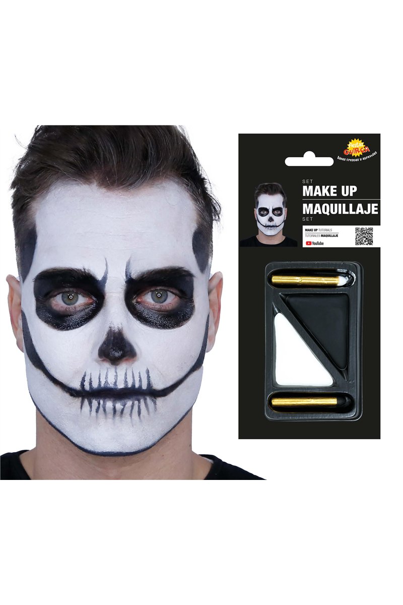 BLACK AND WHITE MAKEUP BLISTER WITH 2 STICKS