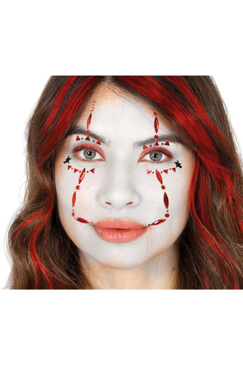 FACE GEMS ADHESIVE CLOWN