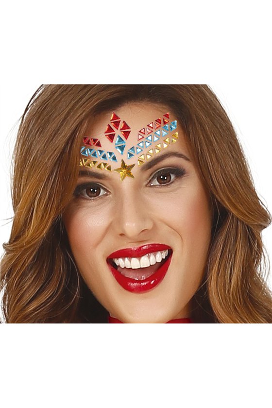SUPER HEROINE ADHESIVE FACE JEWELLERY