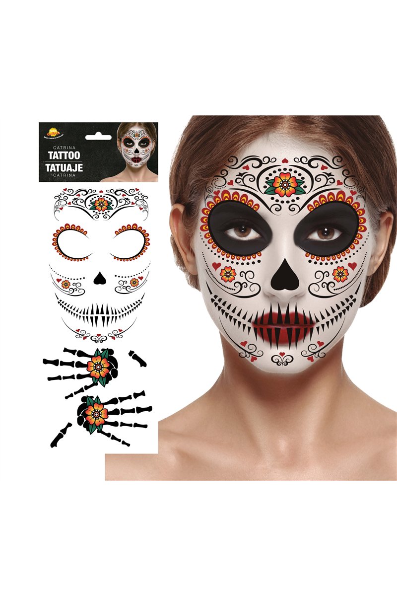 FACE CATRINA TATTOO 30X 14 CM