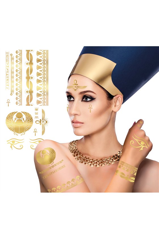 GOLD EGYPT TATTOO, 14X30 CMS
