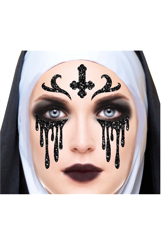 NUN GLITTER FACE, 20X20 CMS.