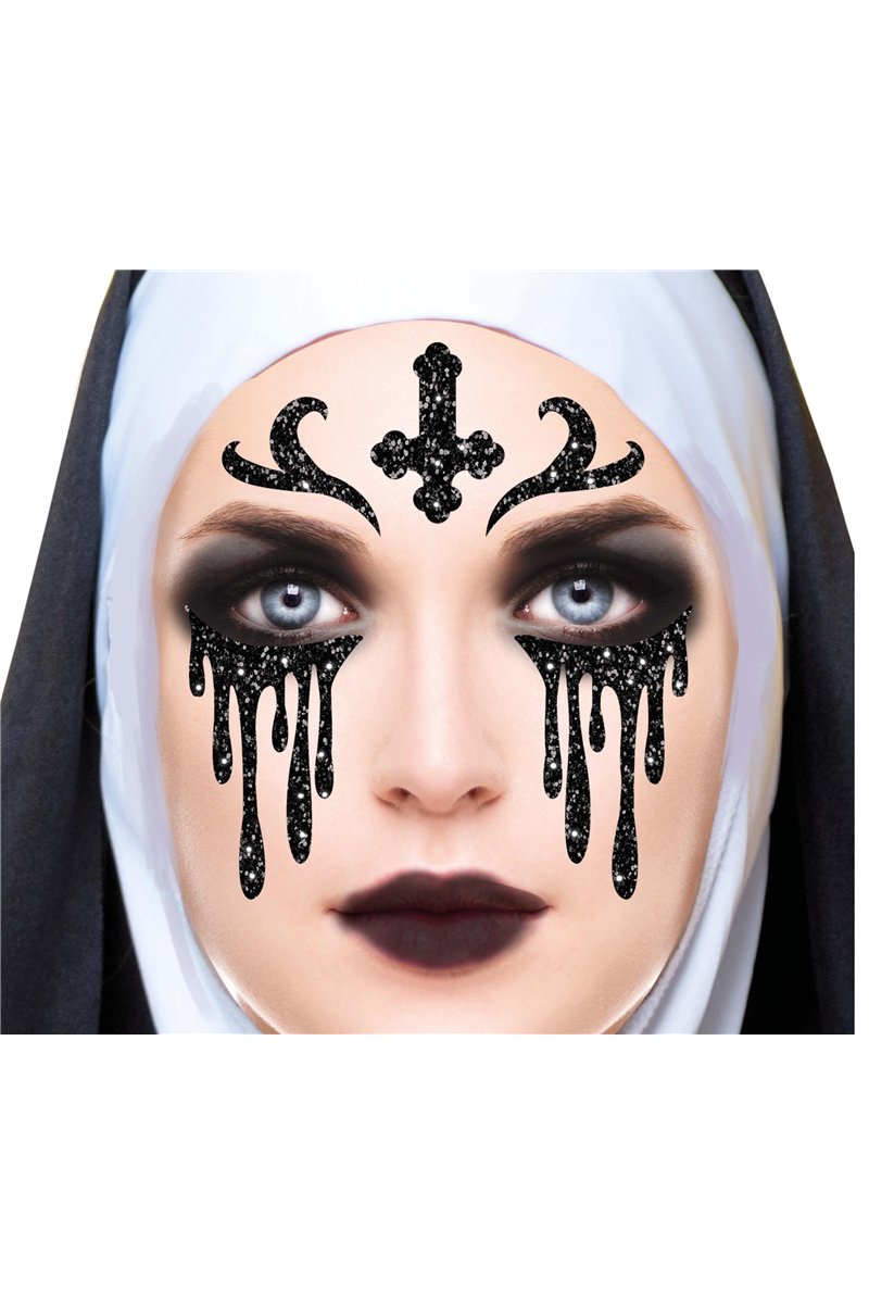 NUN GLITTER FACE, 20X20 CMS.
