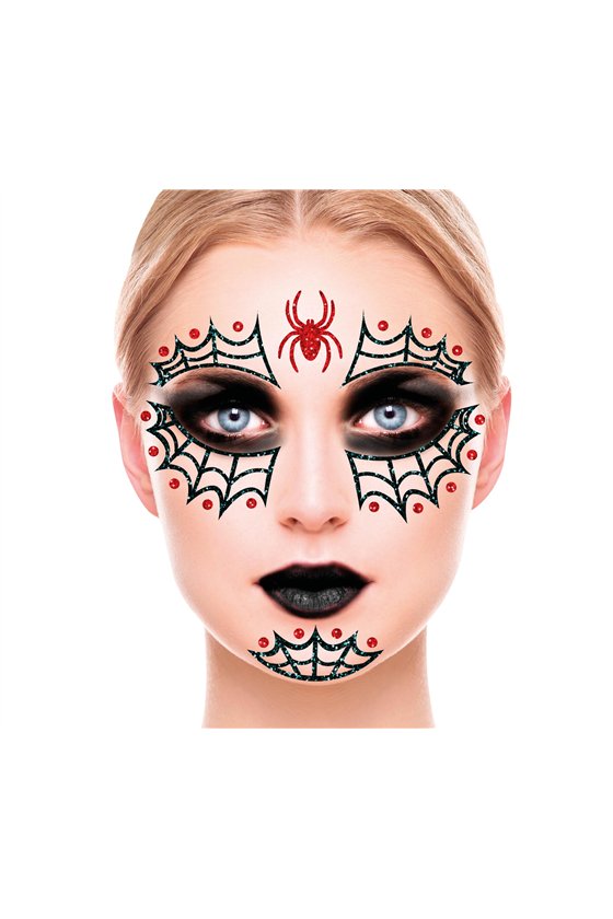 SPIDER GLITTER FACE, 20X20 CMS.