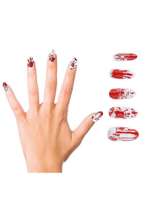 12 BLOODY NAILS WITH GLUE