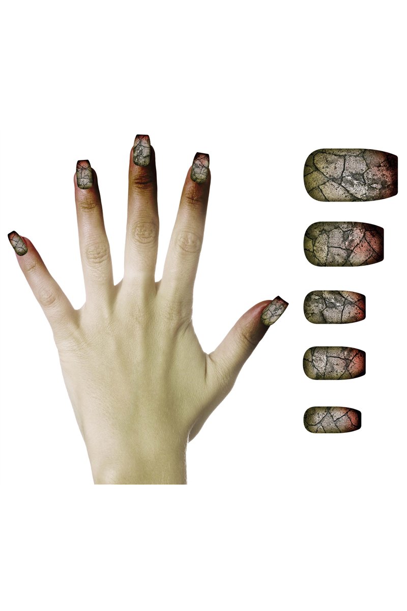 12 ZOMBIE NAILS WITH GLUE