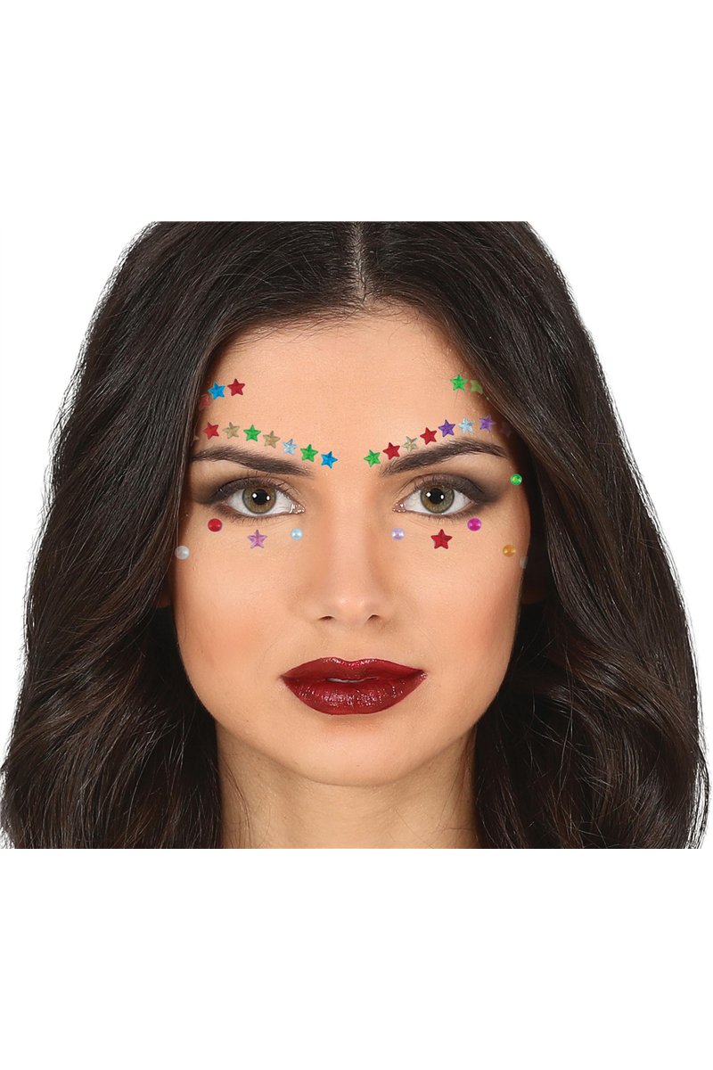 FACIAL JEWELS, EYELASHES & EYEBROWNS, MULT. STARS
