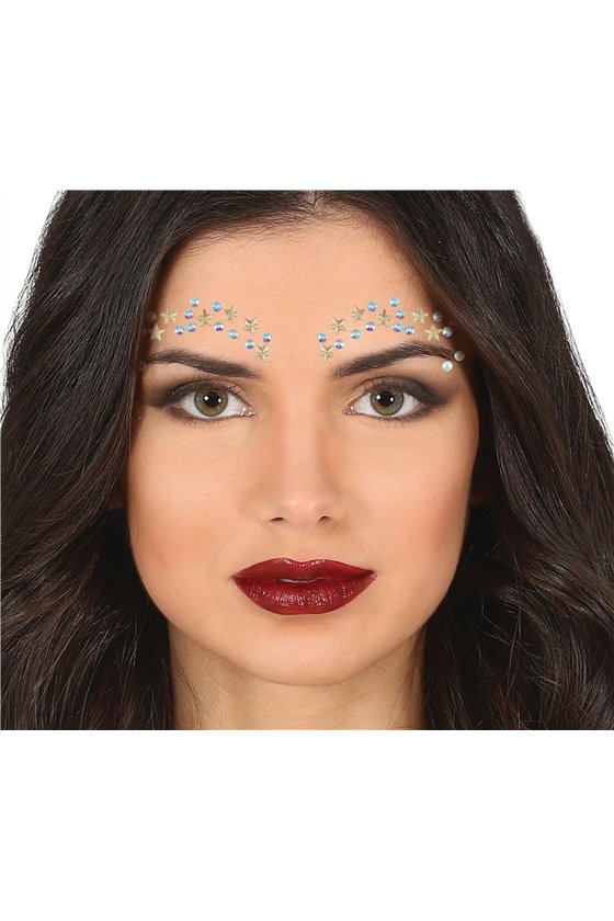 FACIAL JEWELS, EYELASHES & EYEBROWNS, SILVER STARS