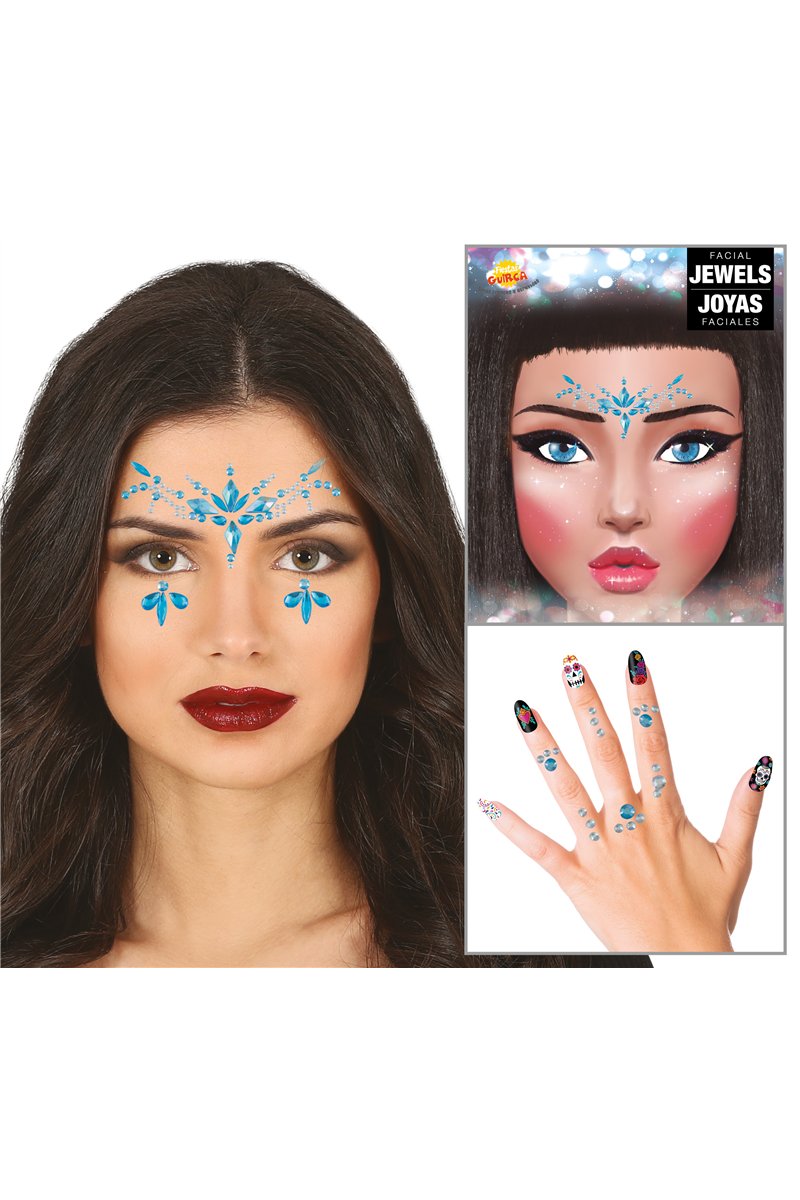 FACIAL AND FINGER JEWELRY, BLUE