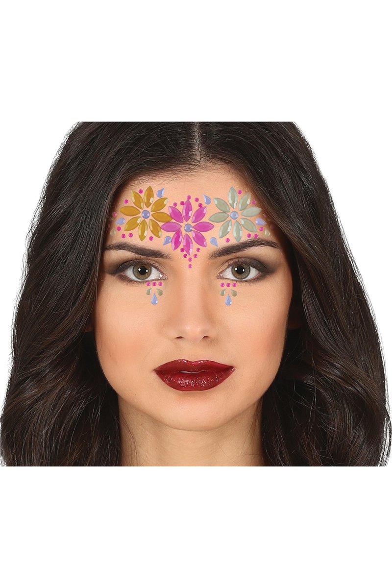 FACIAL JEWELS FLOWERS, NEON