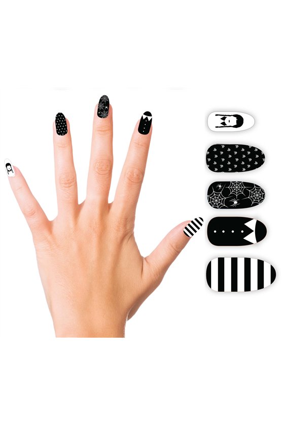10 GOTHIC GIRL NAILS WITH GLUE
