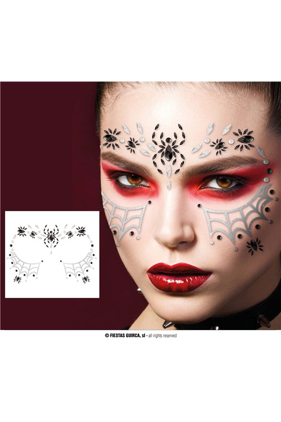 SPIDER FACE JEWELRY, SELF-ADHESIVE